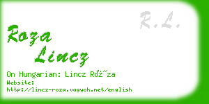 roza lincz business card